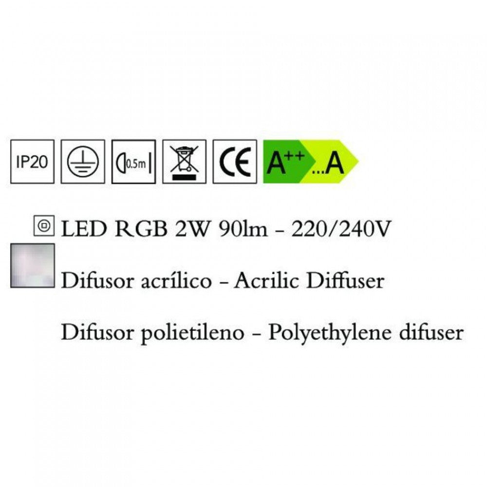 Mantra EOS 1886 ledes asztali lámpa  opál   műanyag   1xLED max. 2W   LED   90 lm  IP65