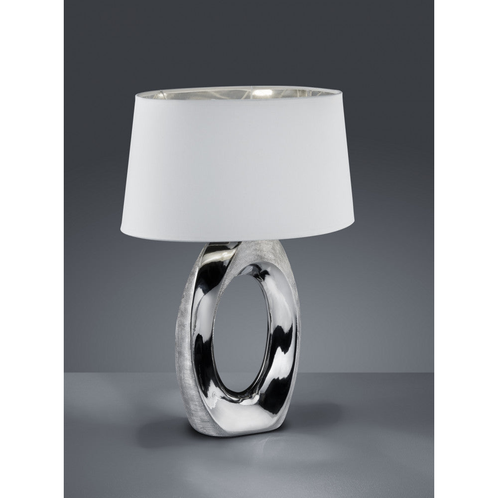 Trio TABA R50521089 éjjeli asztali lámpa  ezüst   kerámia   excl. 1 x E27, max. 60W   E27   IP20